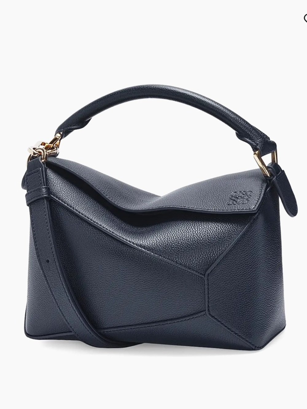 Loewe Navy Puzzle Mini Leather Crossbody Bag